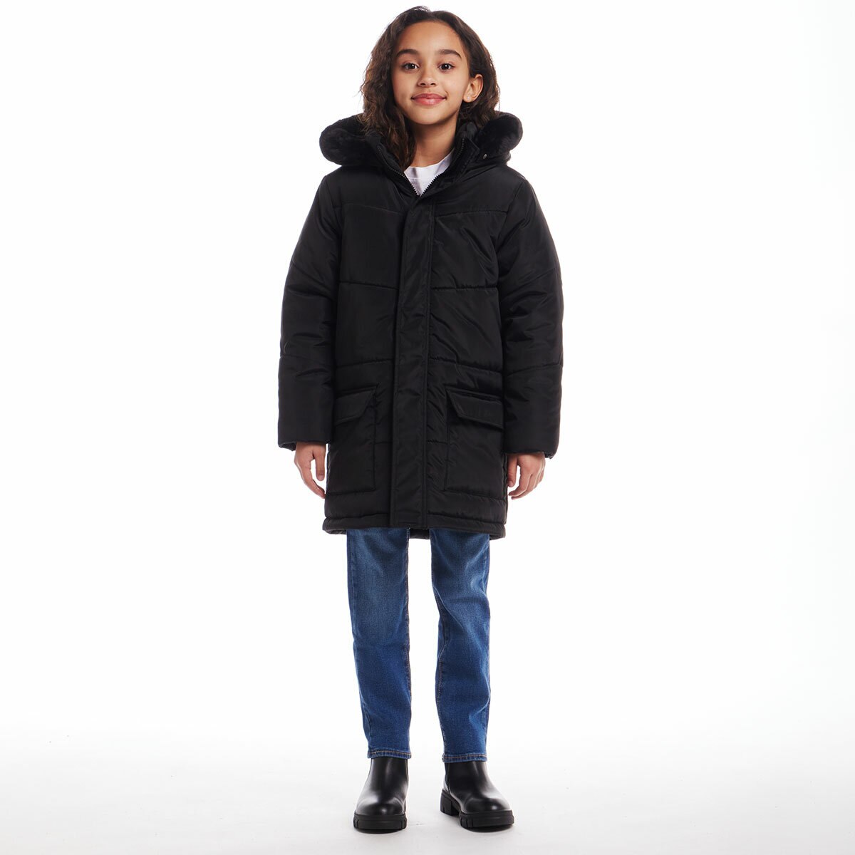 Andy & Evan Girls Back to School/Weekend Parka in Black