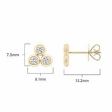 0.25ctw Round Brilliant Cut Diamond Earrings, 18ct Yellow Gold