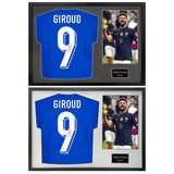 Olivier Giroud Signed Framed France Football Shirt including 1 Photo in 2 Options: White or Black