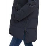 DKNY Women's Long Down Puffer Coat in Navy