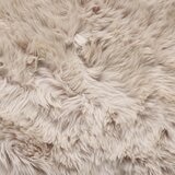 Bowron Long Wool Sheepskin Single Sided Cushion, 35 x 35cm in Stone