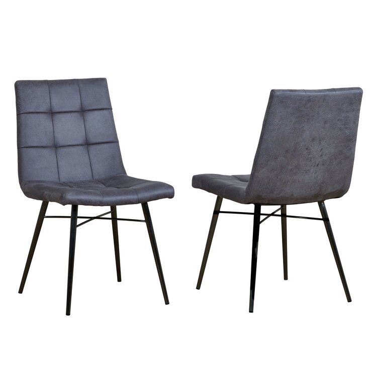 Soho Glass Extending Concrete Effect Dining Table + 6 Grey Chairs