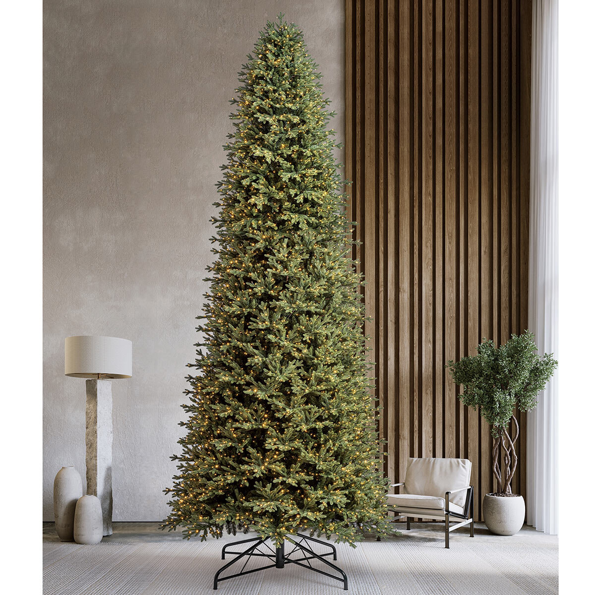 15 ft (4.6m) Pre-Lit Aspen Artificial Christmas Tree With 6,000 Color-Changing LED Lights