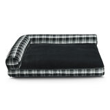 Pet Bed in Black Plaid