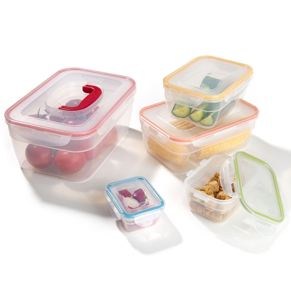 LocknLock Nestable Food Storage Containers, 5 Piece with