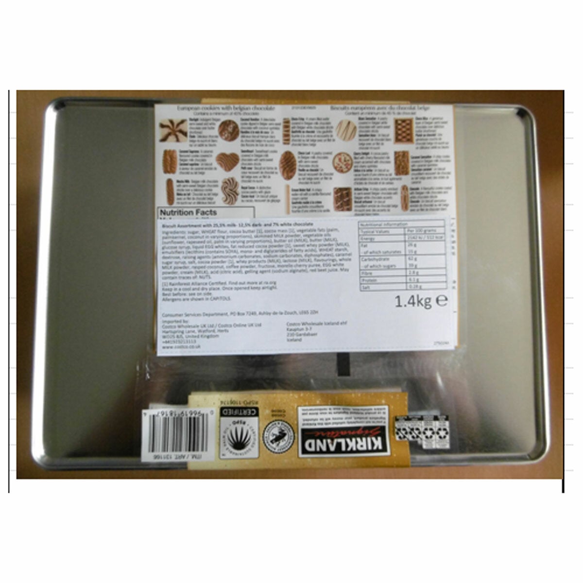 Kirkland Signature European Cookies with Belgian Chocolate, 1.4kg Kirkland Signature European Cookies with Belgian Chocolate, 1.4kg