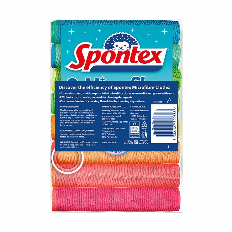SPONTEX MICROFIBRE CLOTHS 24PK