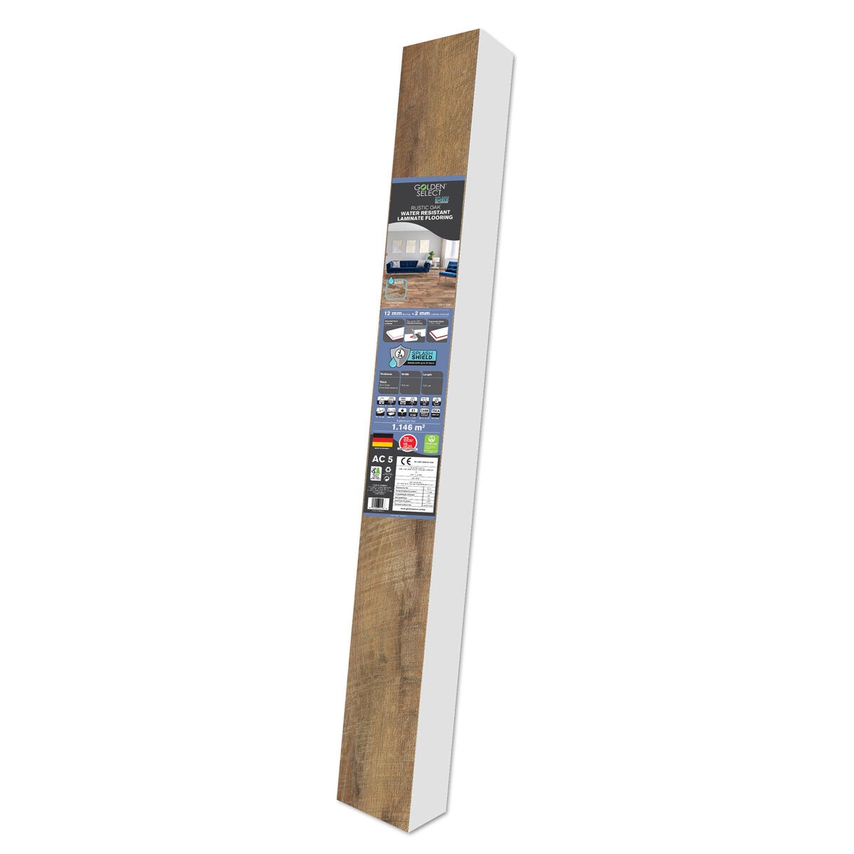 Packaged image of flooring on white back ground
