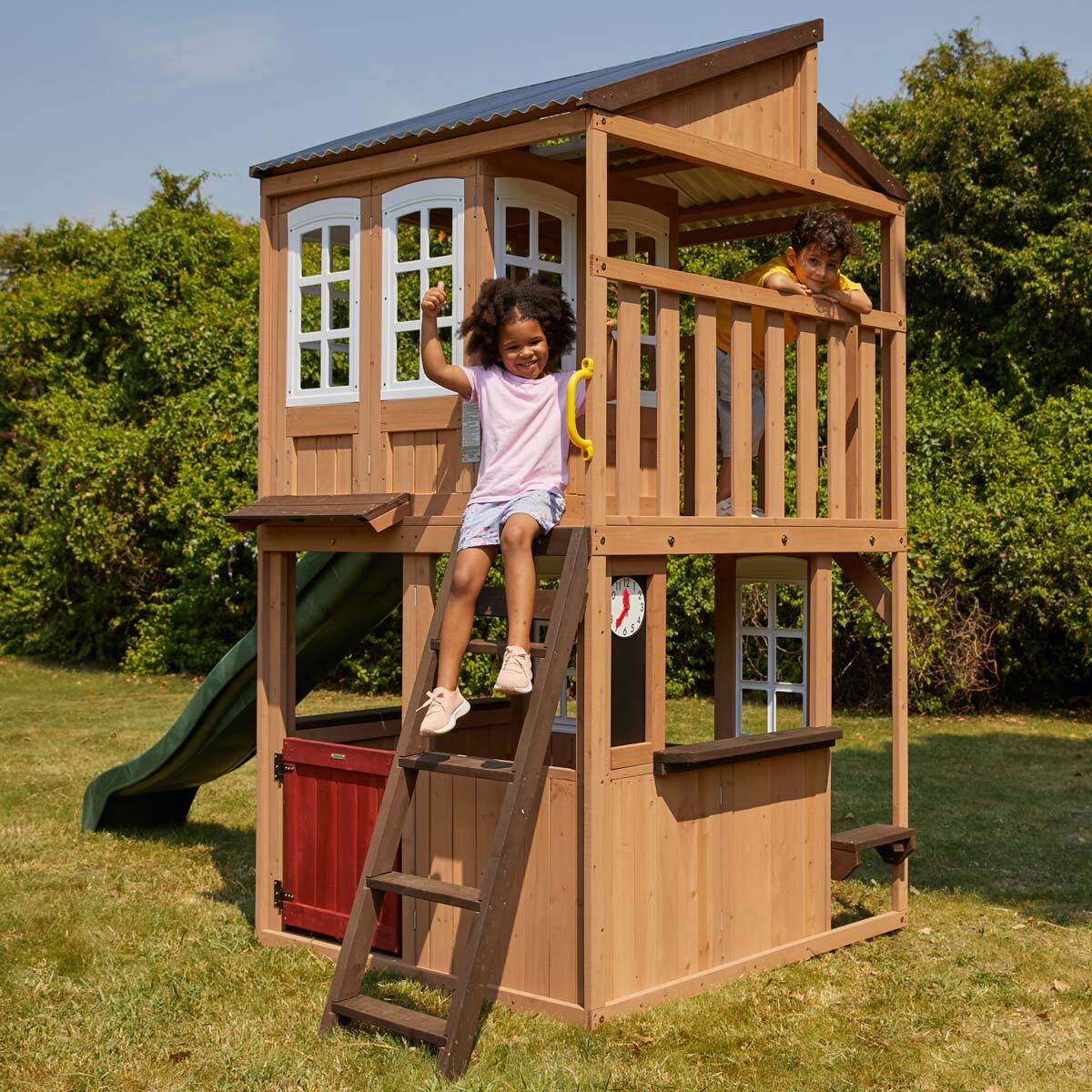 Cedar Summit Lofty Heights Playhouse with Slide (310 Years) Costco UK