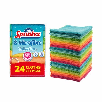 Spontex Microfibre Cloths, 24 Pack