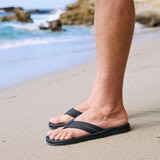 Flojos Mens Eves Flip Flop in Black