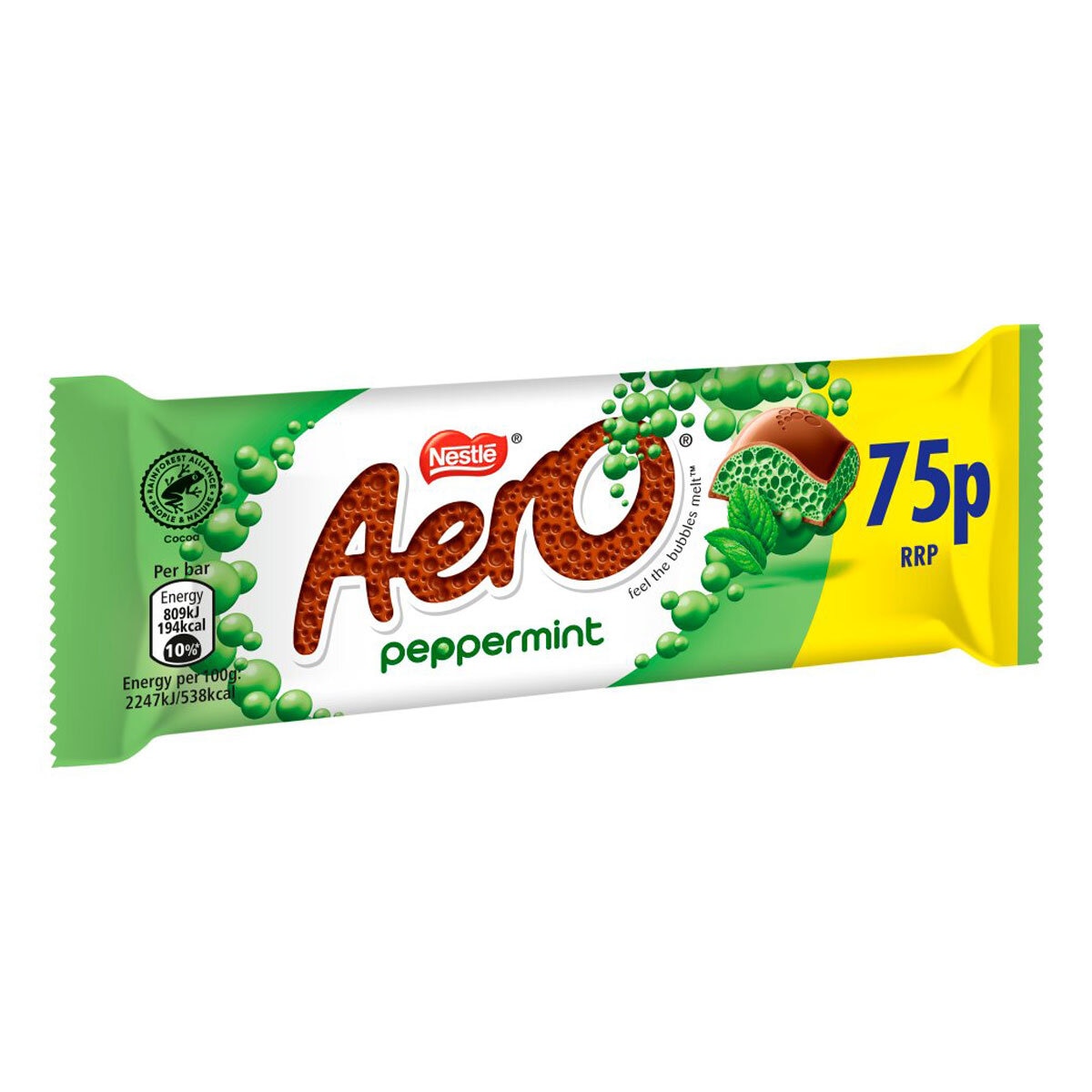 Nestle Aero Bubble Peppermint Chocolate Bar PMP, 24 x 36g