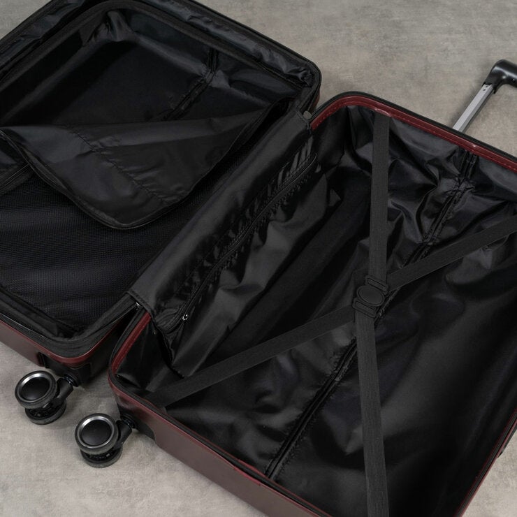 Rock Legacy Hardshell Suitcase 3pc set in Burgundy