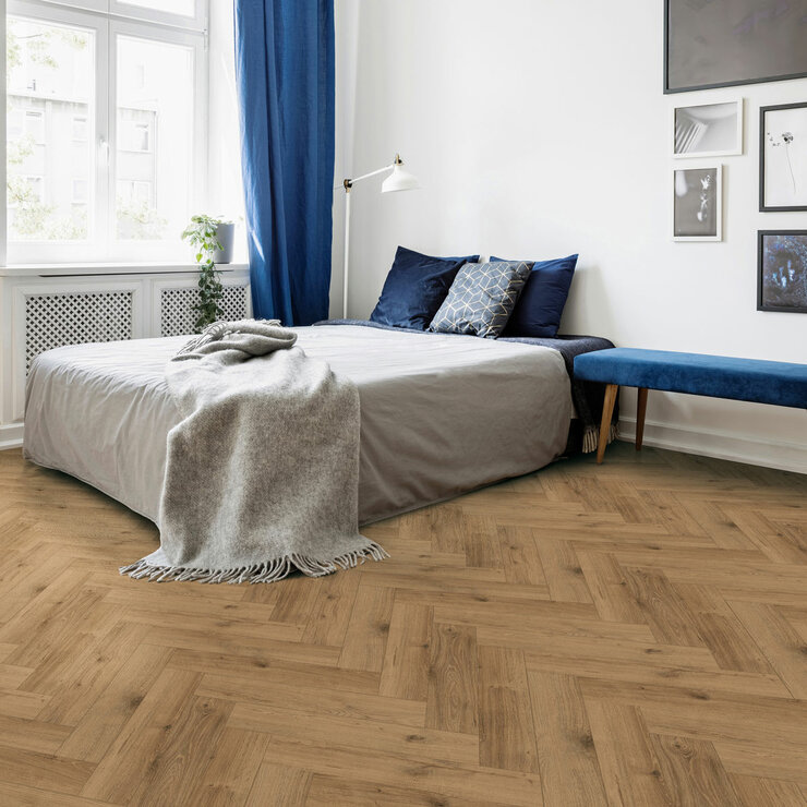 Golden Select Amboise (Oak) Splash Shield AC5 Laminate Herringbone Flooring - 1.179² Per Pack