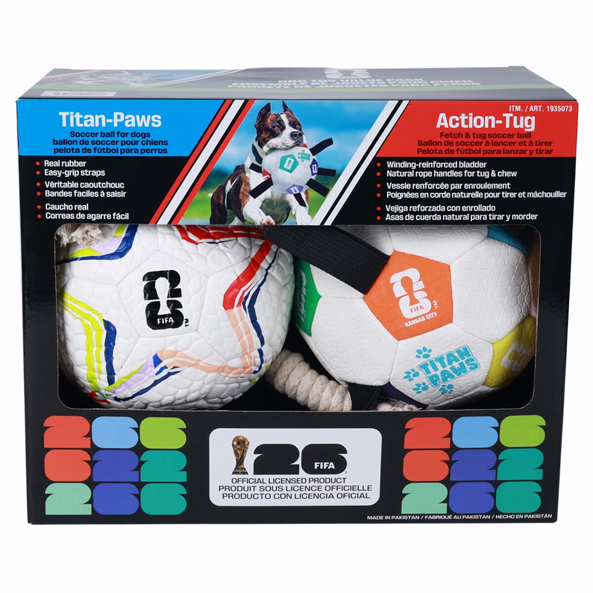 FIFA World Cup Official 2026 Dog Toys, 2 Pack FIFA World Cup Official 2026 Dog Toys, 2 Pack