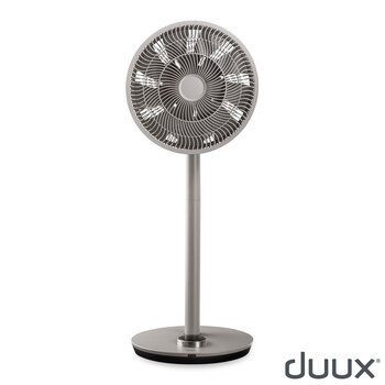 Duux 13" Whisper Flex Smart Pedestal Fan with Remote Control in Grey, DXCF54UK