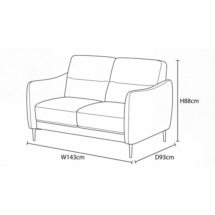 Nicoletti Jupiter Taupe Leather 2 Seater Sofa Nicoletti Jupiter Taupe Leather 2 Seater Sofa