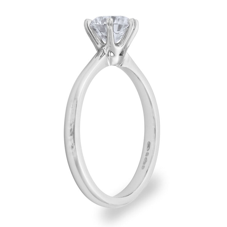 1.00ct Round Brilliant Cut Diamond Solitaire Ring, Platinum 1.00ct Round Brilliant Cut Diamond Solitaire Ring, Platinum