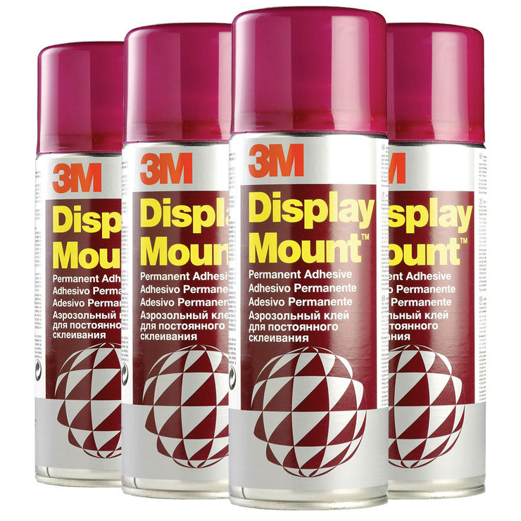 3M 400ml DisplayMount Adhesive Instant Hold Spray Can (CFCFree) Pack