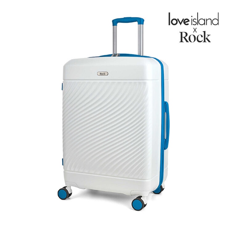 ROCK Love Island Medium Suitcase White / Blue ROCK Love Island Medium Suitcase White / Blue