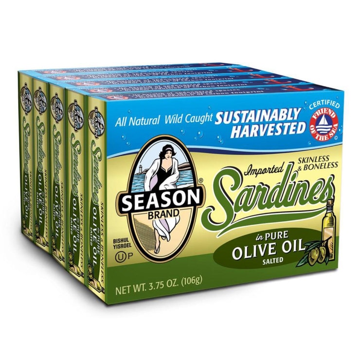 Season Sardines in Olive Oil, 6 x 125g Costco UK