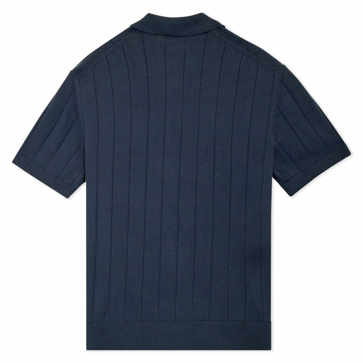 Chaps Men's Ribbed Knit Polo in Navy Chaps Men's Ribbed Knit Polo in Navy