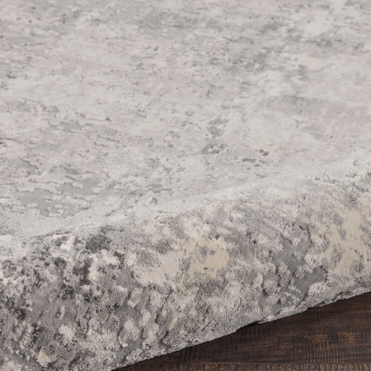Rustic Textures Mottled Grey Runner Rug