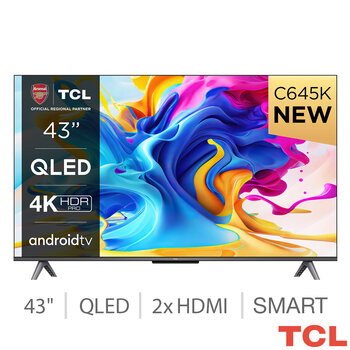 TCL 43C645K 43 Inch QLED 4K Ultra HD Smart TV