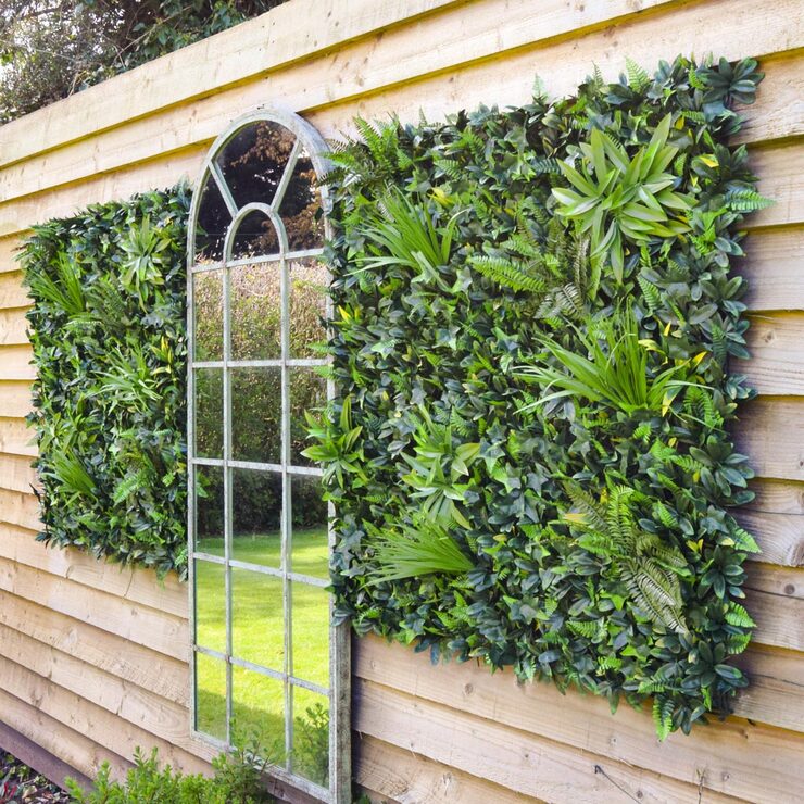 Artificial Mixed Foliage 1m x 1m Wall Panel, Pack of 5 Costco UK