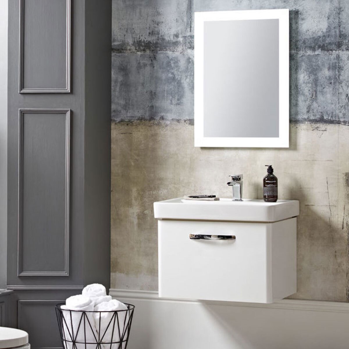 Tavistock Curve 500mm Wall Mounted Vanity Unit in Grey