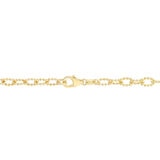 14ct Yellow Gold Diamond Cut Bead Rolo Necklace