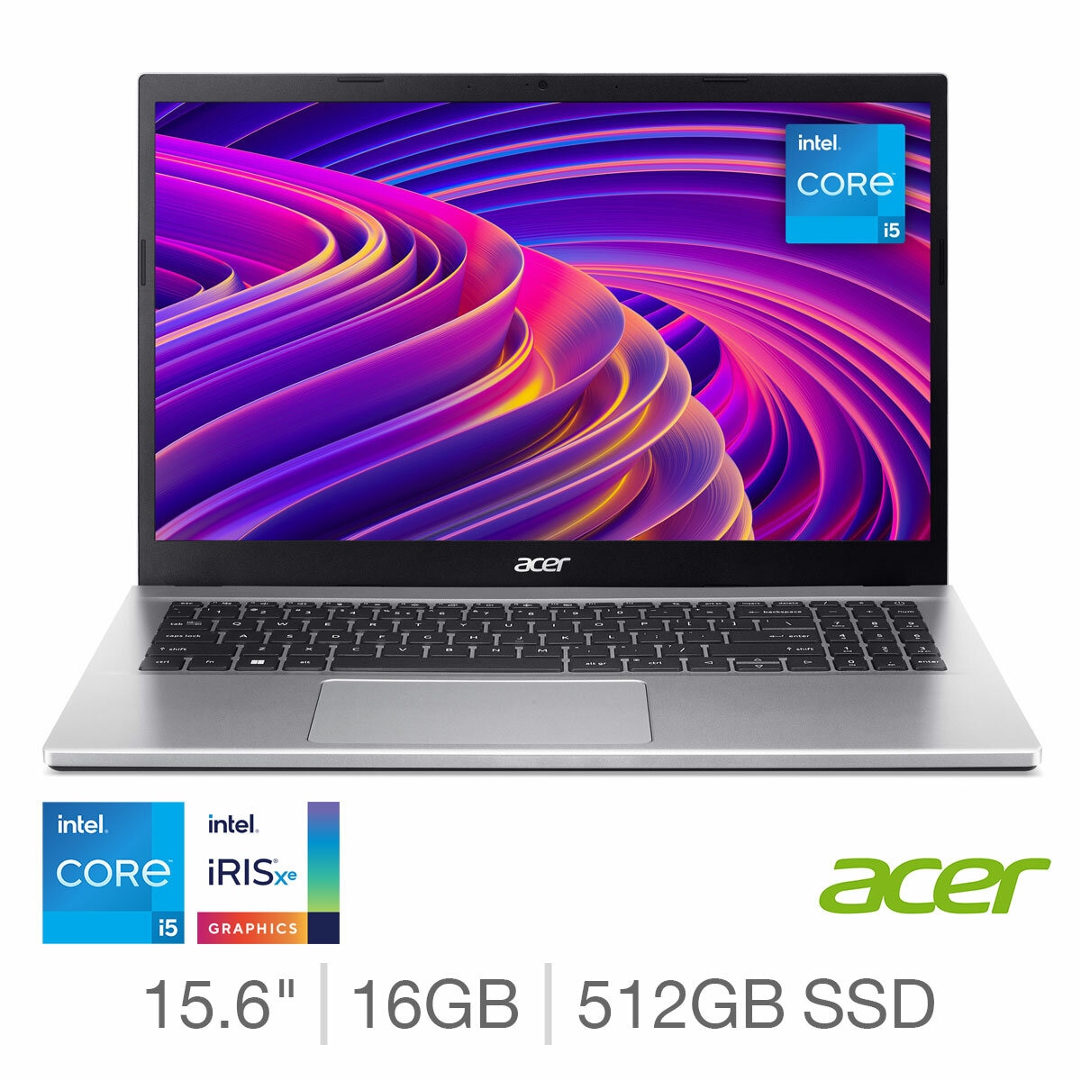 Buy Acer Aspire 3, Intel Core i5-1235U, 16GB RAM, 512GB SSD, 15.6 Inch Laptop, NX.K6SEK.00A at costco.co.uk