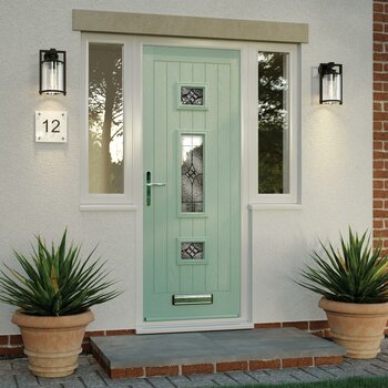 Helsinkin Composite Front Door with Installation up to 1m wide, in Various Colours