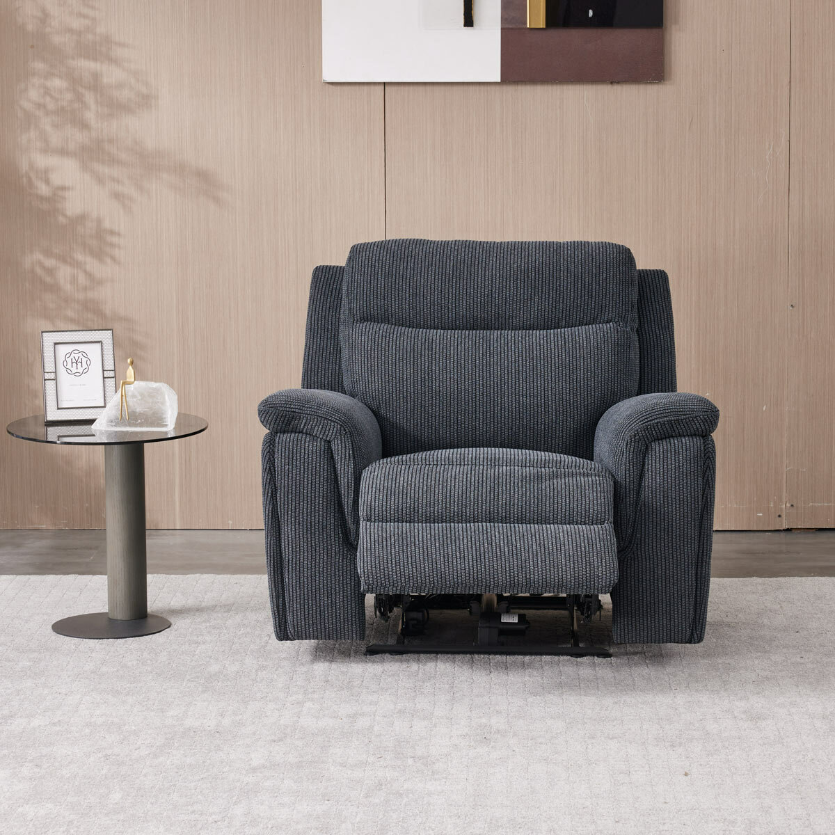 Maverick Grey Fabric Power Recliner Armchair