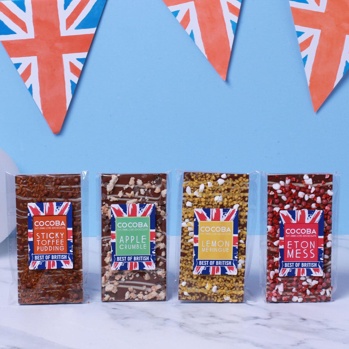 Cocoba Best Of British Chocolate Bars, 4 Pack