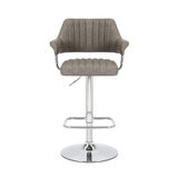 Cortez Grey Faux Leather Bar Stool, 2 Pack