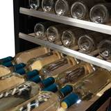 Danby DWC398KD1BSS, 135 Bottle Freestanding, Dual Zone Wine Cooler in Stainless Steel