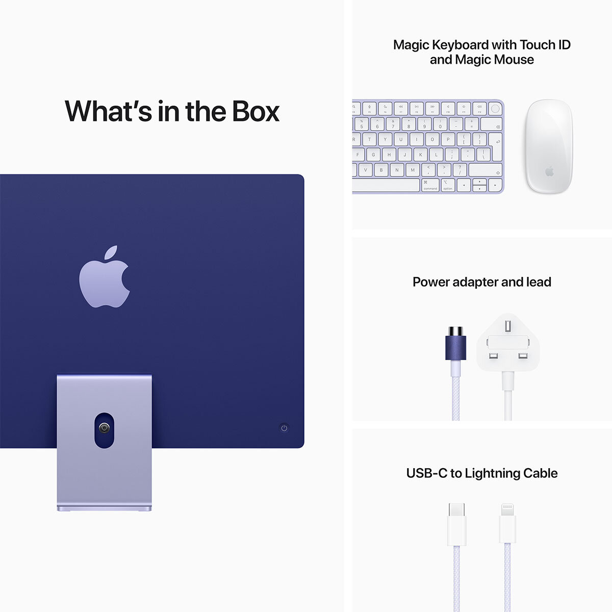 Buy Apple iMac 2021, Apple M1 Chip, 8-Core GPU, 16GB RAM, 2TB SSD, 24 Inch in Purple at costco.co.uk
