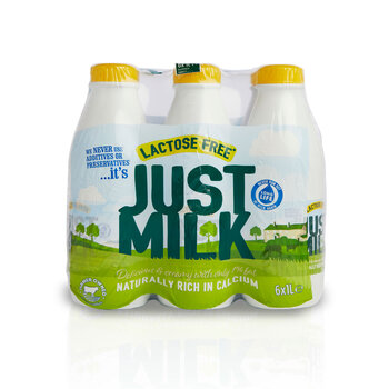 Candia Just Milk Lactose Free UHT Milk, 6 x 1L