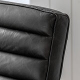 Gallery Datsun Antique Ebony Leather Armchair
