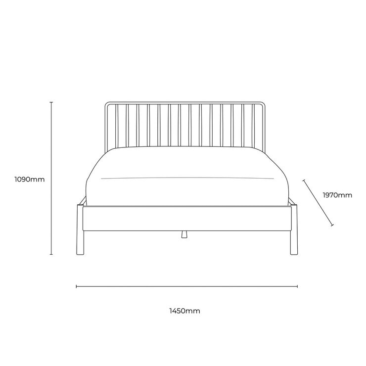 Gallery Wycombe Black Oak Bed Frame, Double
