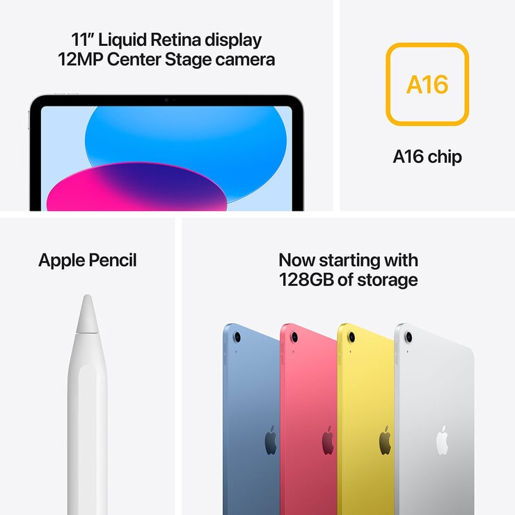 Apple iPad (A16) Wi-Fi 256GB in Blue at costco.co.uk