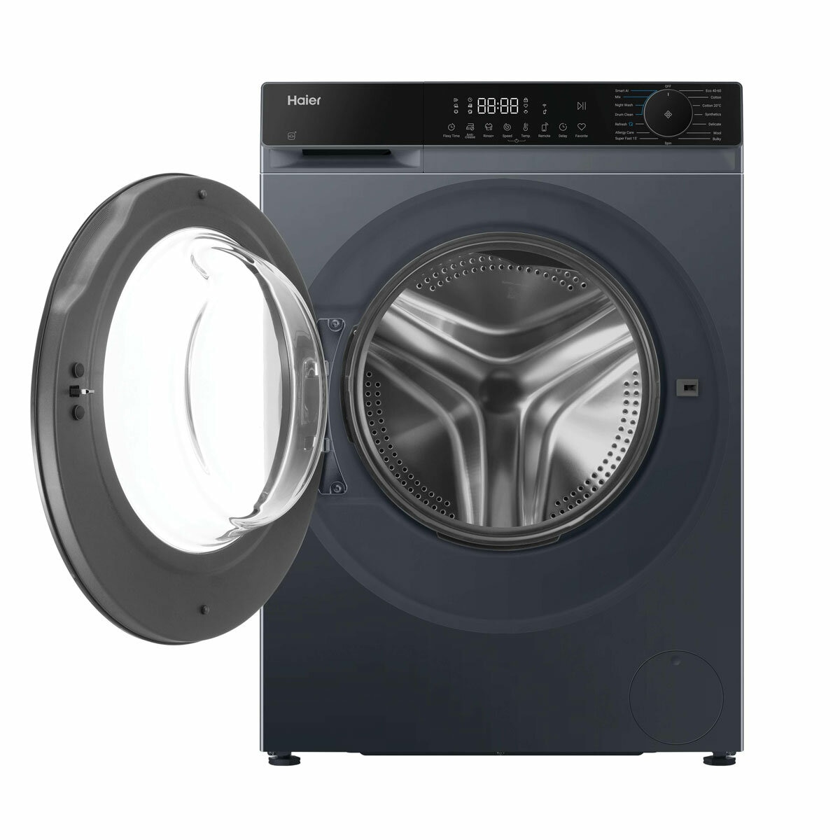 Haier HW100-BP14357GUUK, 10kg Washing Machine, A Rated in Graphite