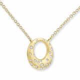 0.15ctw Round Brilliant Cut Diamond Circle Necklace, 14ct Yellow Gold