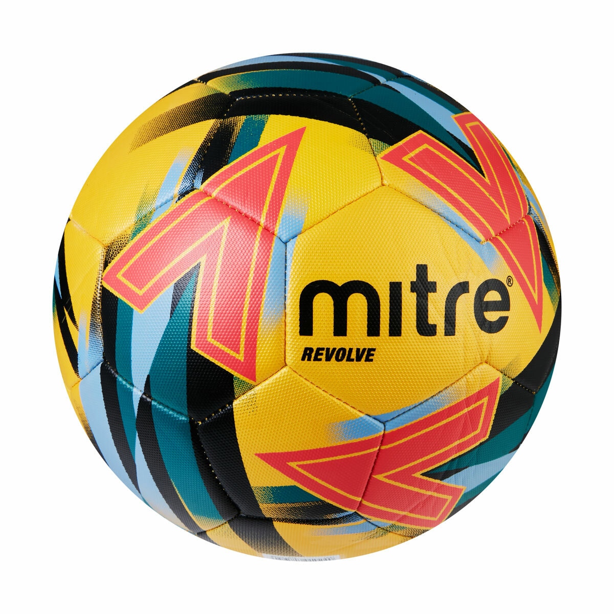 Studio image of the Mitre Revolve Football Size 5 in Orange