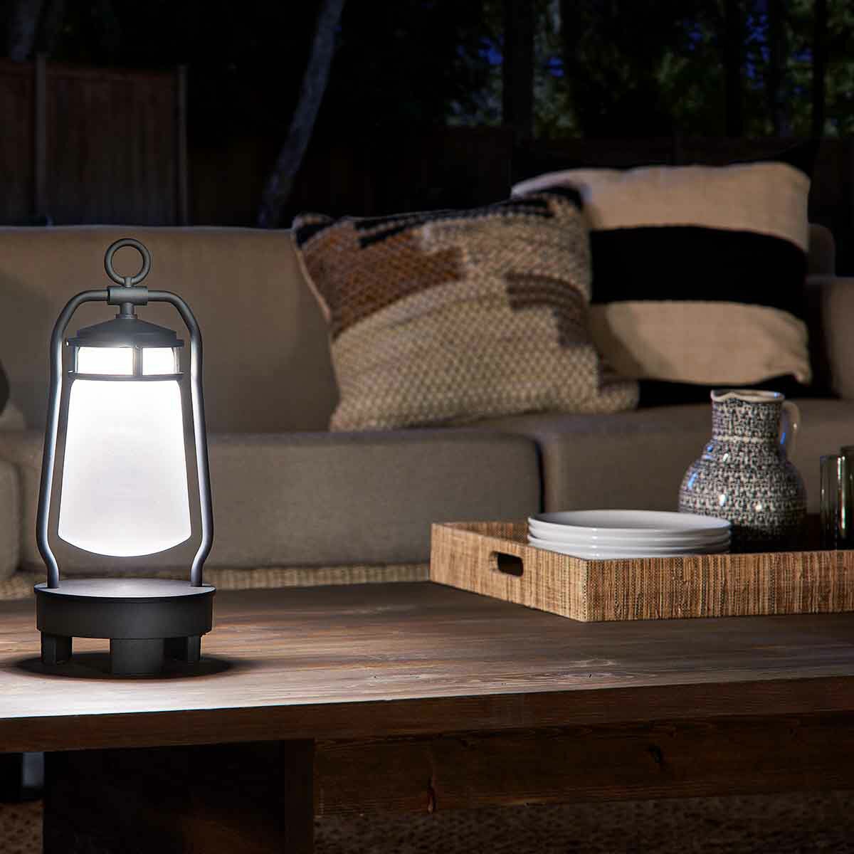 Kichler Lyndon Portable Bluetooth Speaker Lantern - Textured Black