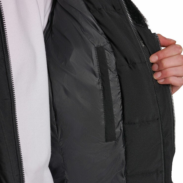 DKNY Women's Puffer Coat with Plush Hood DKNY Women's Puffer Coat with Plush Hood