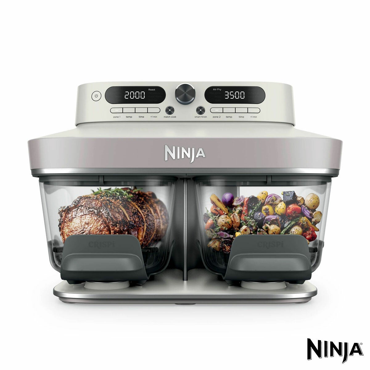 Ninja CRISPi DualZone 8-Function Glass Air fryer in Bone