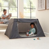 Tutti Bambini CoZee Go Day & Night Travel Cot Bundle, Walnut & Ecru