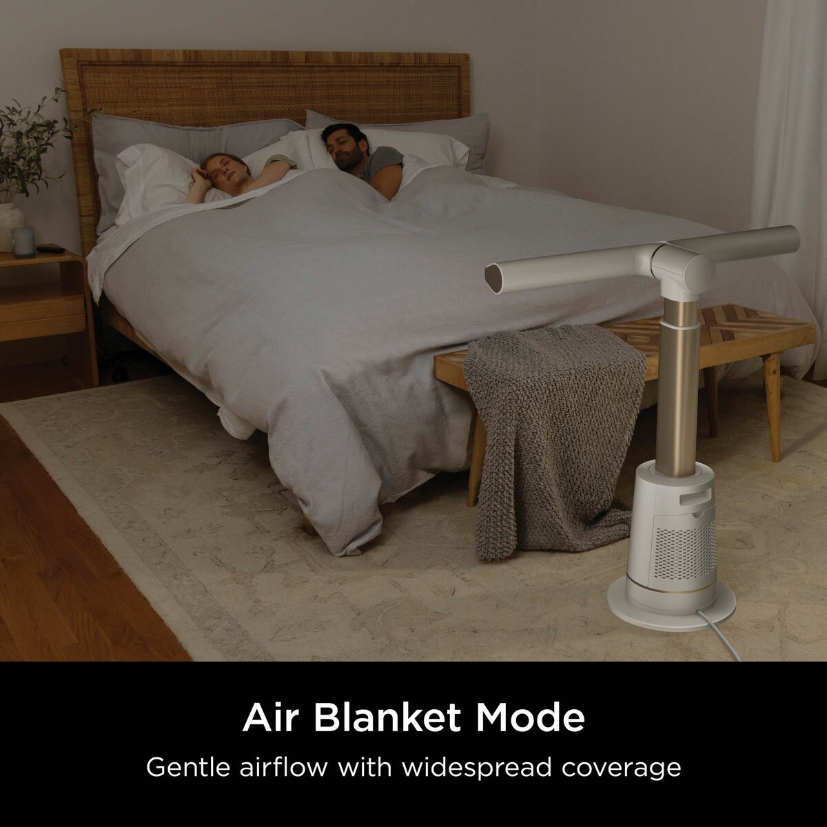 Lifestyle image of  Shark TurboBlade Multi-Directional Cooling Fan with air blanket mode
